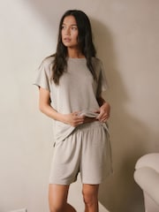 Grey Sparkle Short Loungewear Set - Image 2 of 6
