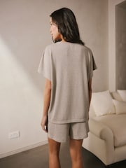 Grey Sparkle Short Loungewear Set - Image 4 of 6