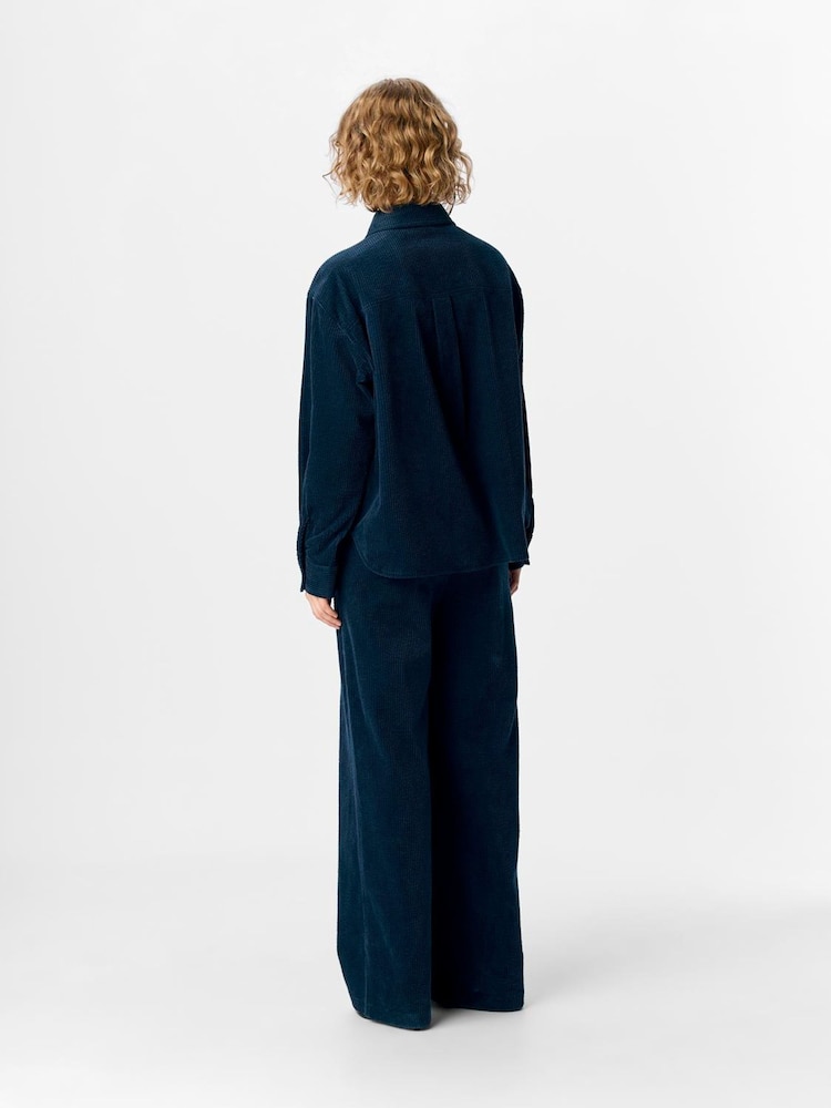 OBJECT Blue Cotton Corduroy Shirt - Image 2 of 5 OBJECT Blue Cotton Corduroy Shirt - Image 2 of 5