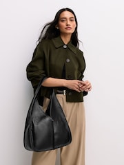 Hereu Studio Red Calella Hobo Trimmed Shoulder Bag - Image 2 of 6