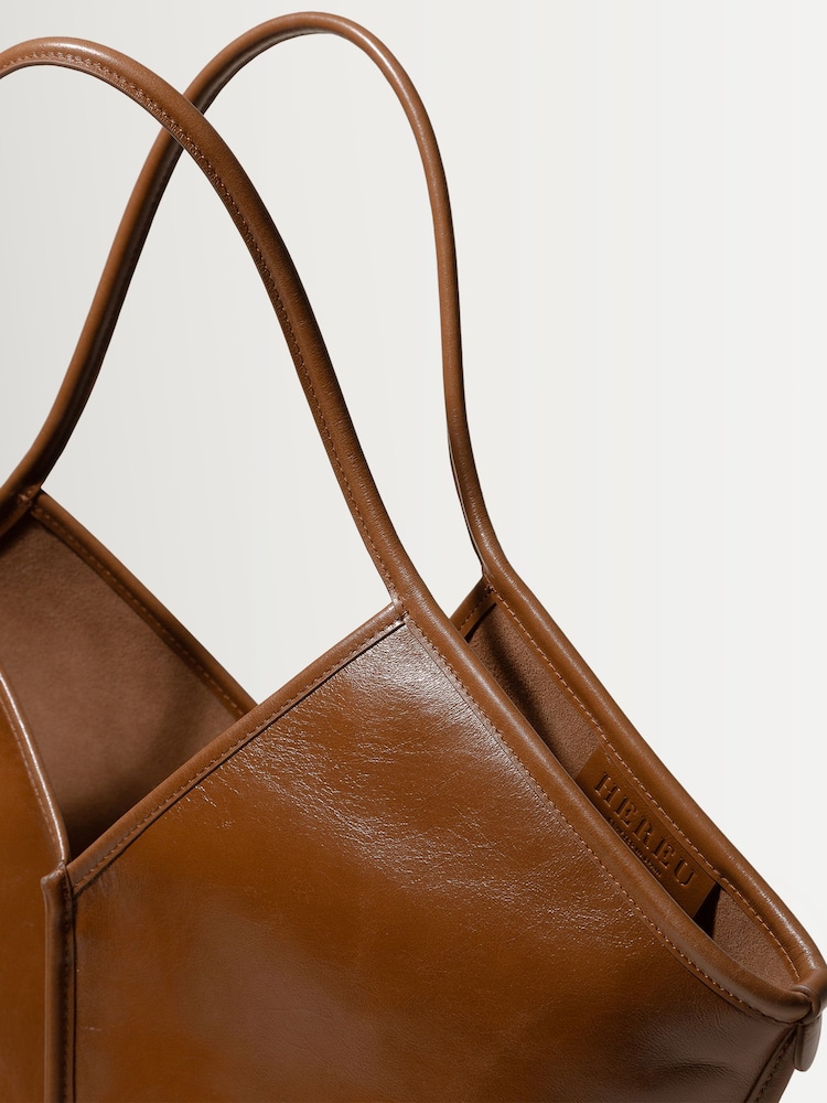 Hereu Studio Light Brown Calella Leather Tote Bag - Image 7 of 7