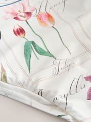 White Floral Scoop Square Neck Swimsuit - Image 9 of 9