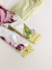 Cream Lilac Tulip Tie Strap Bikini Top - Image 4 of 4