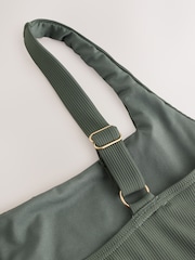 Khaki Green Rib Square Neck Swimsuit - Image 7 of 8