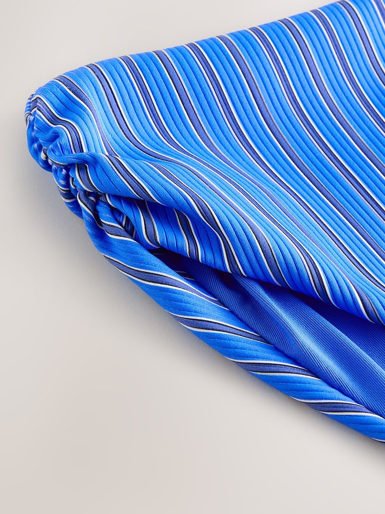 self. Blue Stripe High Leg Bikini Bottoms - Image 2 of 3