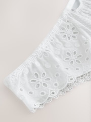 White Broderie Brazilian Knickers - Image 5 of 6