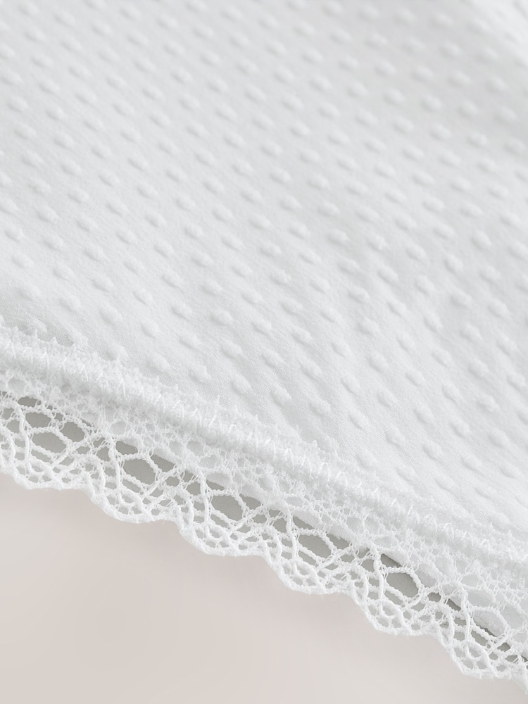 White Broderie Brazilian Knickers - Image 6 of 6