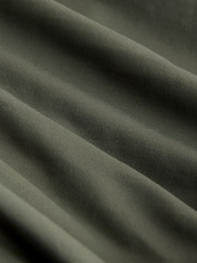 Khaki Green Scallop Embroidered Plunge Tankini Top - Image 4 of 4