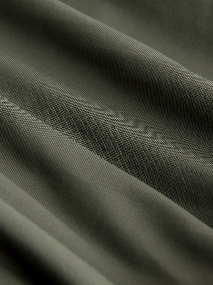 Khaki Green Scallop Embroidered Plunge Tankini Top - Image 4 of 4