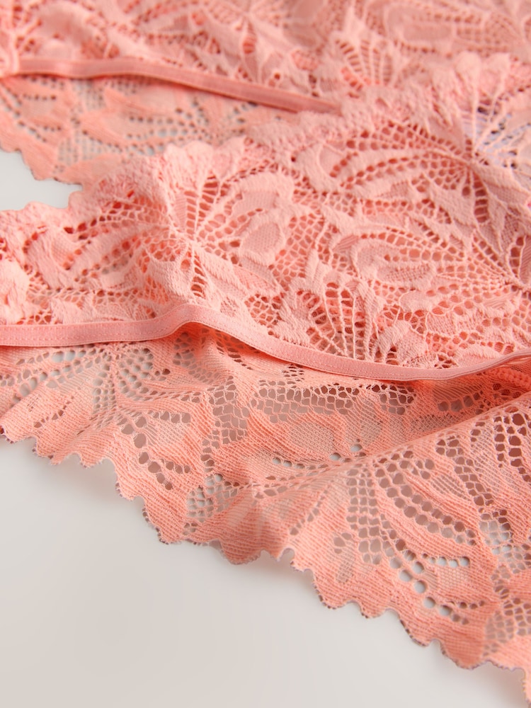 Apricot High Leg Ultimate Comfort Lace Knickers 2 Pack - Image 7 of 7