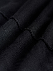 Svart - Bomullsrik, myk strikket polotopp - Bilde 3 av 3