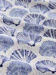 Cream/Blue Shell Padded Wired Bandeau Tankini Top - Image 2 of 4