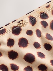 Brown Leopard Print High Waist High Leg Bikini Bottoms - Image 3 of 4