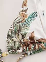 Cream/Khaki Green Palm Triangle Bikini Top - Image 9 of 9