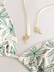 Cream Triangle Embellished Bikini Top - Image 9 of 10