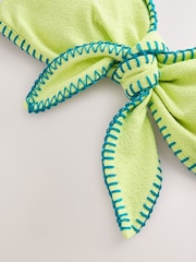 Yellow/Green Whipstitch Bandeau Bikini Top - Image 2 of 3