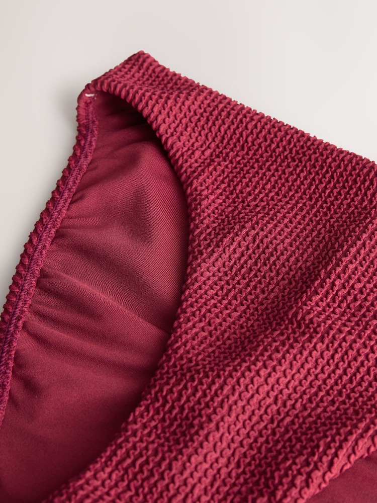Berry Wine Crinkle Bikini Bottoms - Image 9 of 9