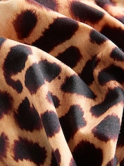 Brown Leopard Print Non Padded Underwired Bikini Top - Image 7 of 9