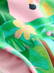 Coral Pink Brazillian Midi Bikini Bottoms - Image 2 of 4