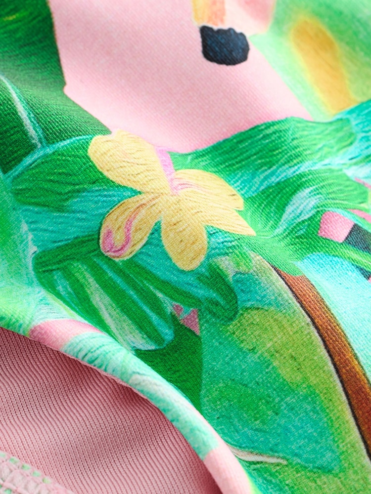 Coral Pink Brazillian Midi Bikini Bottoms - Image 2 of 4