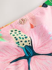 Coral Pink Brazillian Midi Bikini Bottoms - Image 3 of 4