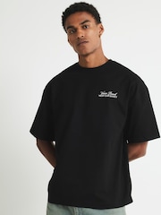 River Island Black Oversized Fit Racing Car T-Shirt - Image 1 of 4