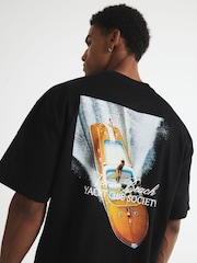 River Island Black Oversized Fit Racing Car T-Shirt - Image 3 of 4
