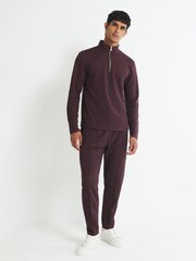 River Island Slim Fit Pique Half Zip Sweatshirt - Imagem 3 de 4
