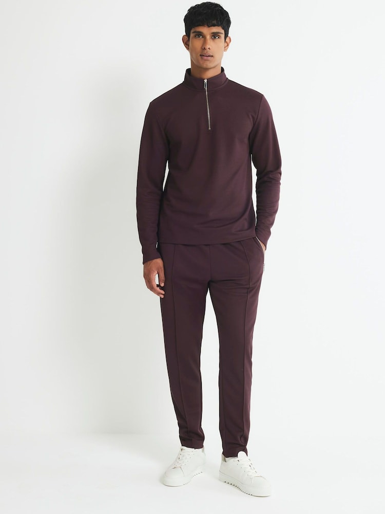 River Island Red Slim Fit Pique Joggers - Image 2 of 4