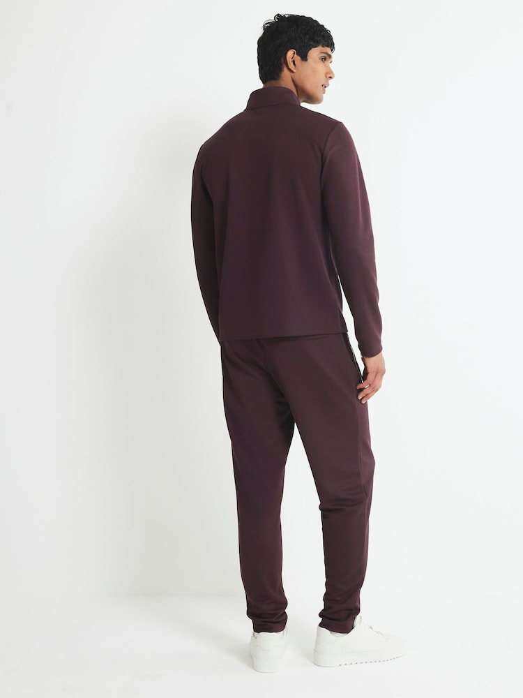 River Island Red Slim Fit Pique Joggers - Image 4 of 4