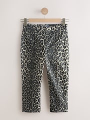 Leopard Print Cropped Capri Denim Jeans - Image 7 of 9