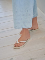 Bleach Blue Embroidered Wide Leg Cropped Jeans - Image 6 of 9