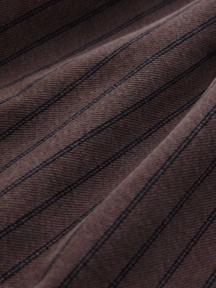 Brown Stripe Strappy Denim Top - Image 7 of 7