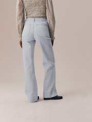 Lichtgrijs - Jeans met wijde pijpen en opgestikte zakken - Afbeelding 2 van 9