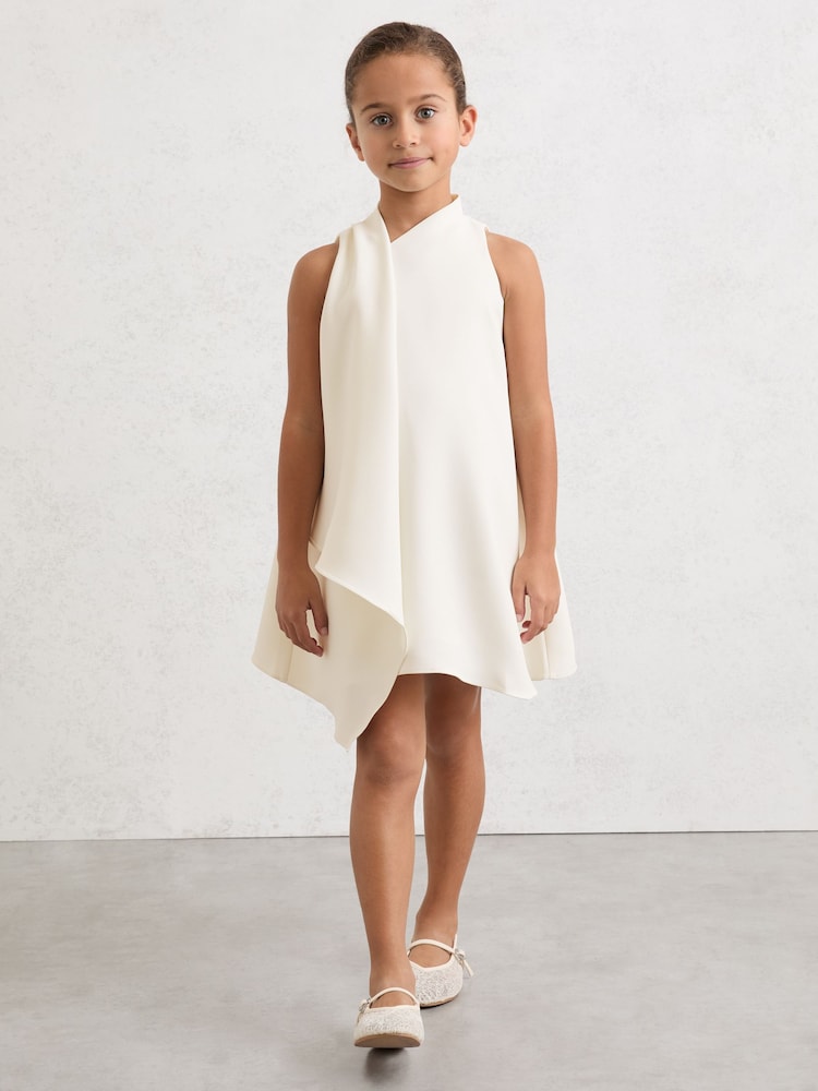 Reiss Ivory Zoe Draped Sleeveless Shift Dress - Image 1 of 6 Reiss Ivory Zoe Draped Sleeveless Shift Dress - Image 1 of 6