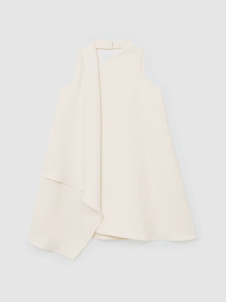 Reiss Ivory Zoe Draped Sleeveless Shift Dress - Image 2 of 6 Reiss Ivory Zoe Draped Sleeveless Shift Dress - Image 2 of 6