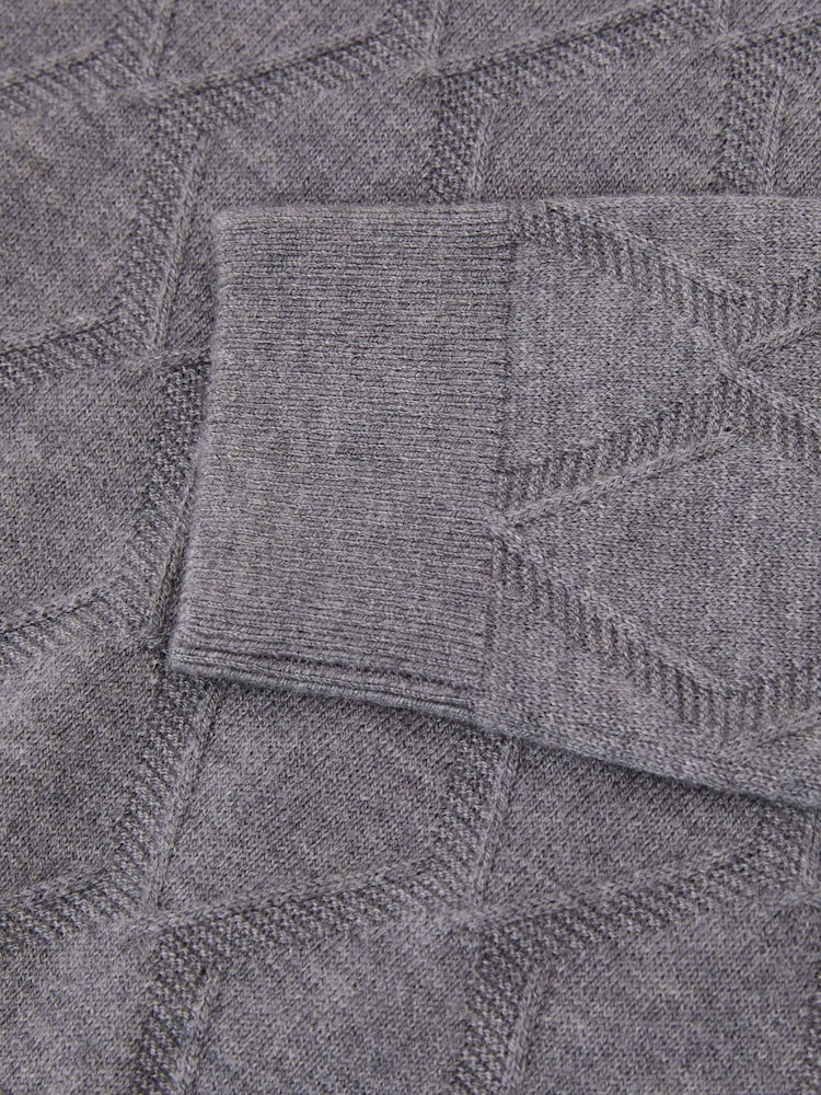 Reiss Grey Melange Mansion Jumper - Image 4 of 4 Reiss Grey Melange Mansion Jumper - Image 4 of 4