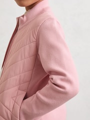 Reiss Pink Hansel 9-13 yrs Hybrid Quilted Knit Jacket - Image 4 of 5