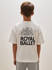 Reiss White Principal 13-14 yrs Reiss | Royal Ballet Logo Unisex Fit T-Shirt - Image 3 of 5