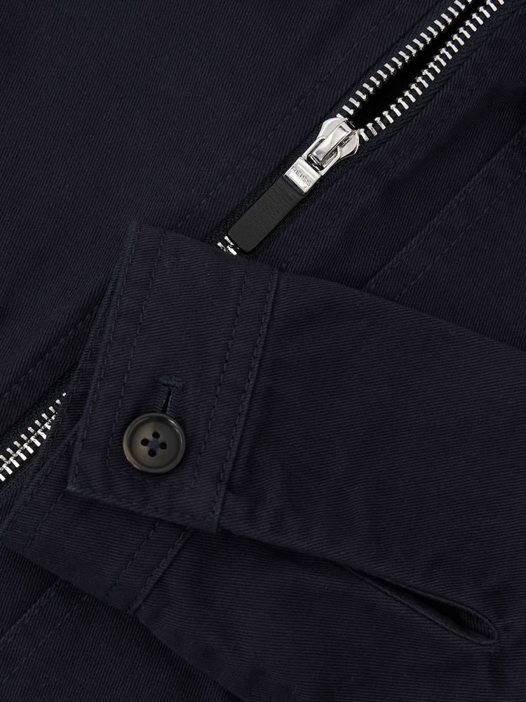 Reiss Navy Nevis 13-14 yrs Cotton Zip-Through Utility Jacket - Image 5 of 5 Reiss Navy Nevis 13-14 yrs Cotton Zip-Through Utility Jacket - Image 5 of 5