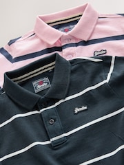 Superdry Navy/Pink Polo Shirts 2 Pack - Image 5 of 7