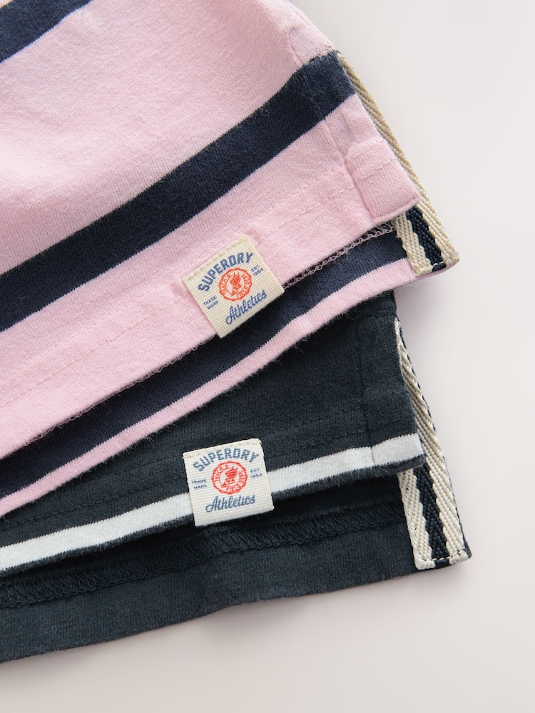 Superdry Navy/Pink Polo Shirts 2 Pack - Image 7 of 7 Superdry Navy/Pink Polo Shirts 2 Pack - Image 7 of 7