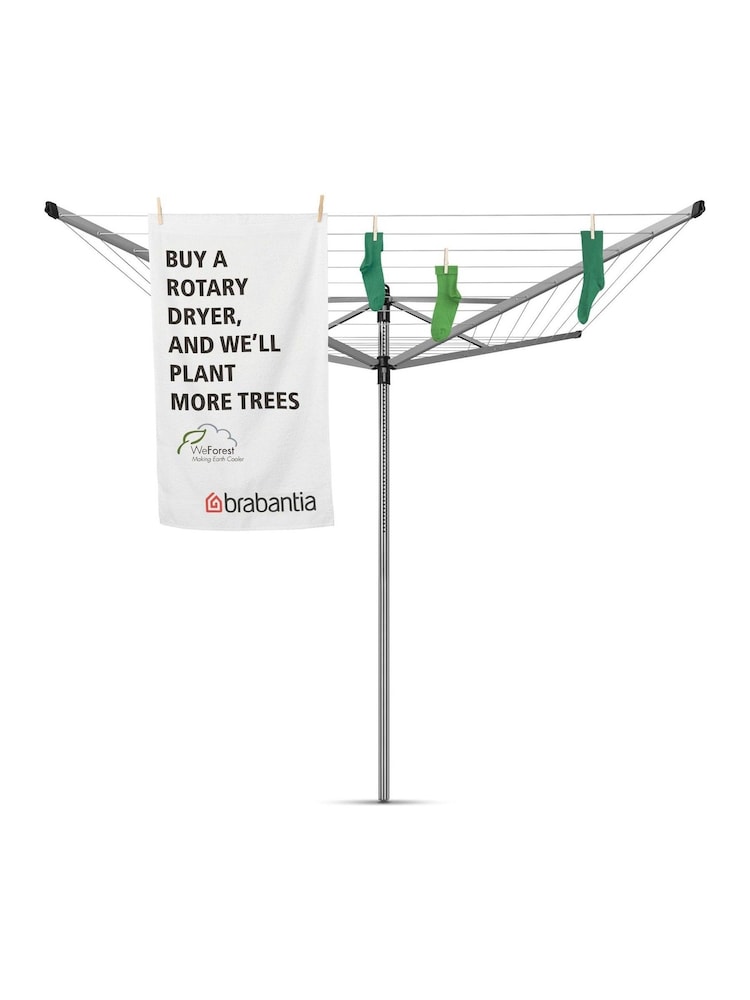 Brabantia Metallic Grey Lift-O-Matic Rotary Dryer Airer with Ground Spike - Image 5 of 5 Brabantia Metallic Grey Lift-O-Matic Rotary Dryer Airer with Ground Spike - Image 5 of 5