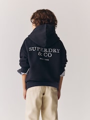 Superdry Navy Hoodie - Image 4 of 6