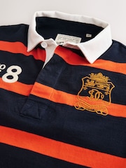 Superdry Rugby Orange/Navy Shirt - Image 10 of 11