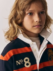 Superdry Rugby Orange/Navy Shirt - Image 4 of 11