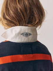 Superdry Rugby Orange/Navy Shirt - Image 6 of 11