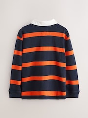 Superdry Rugby Orange/Navy Shirt - Image 8 of 11