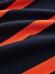 Superdry Rugby Orange/Navy Shirt - Image 9 of 11