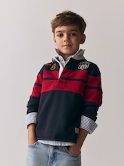 Superdry Rugby Red/Navy Shirt - Image 1 of 10